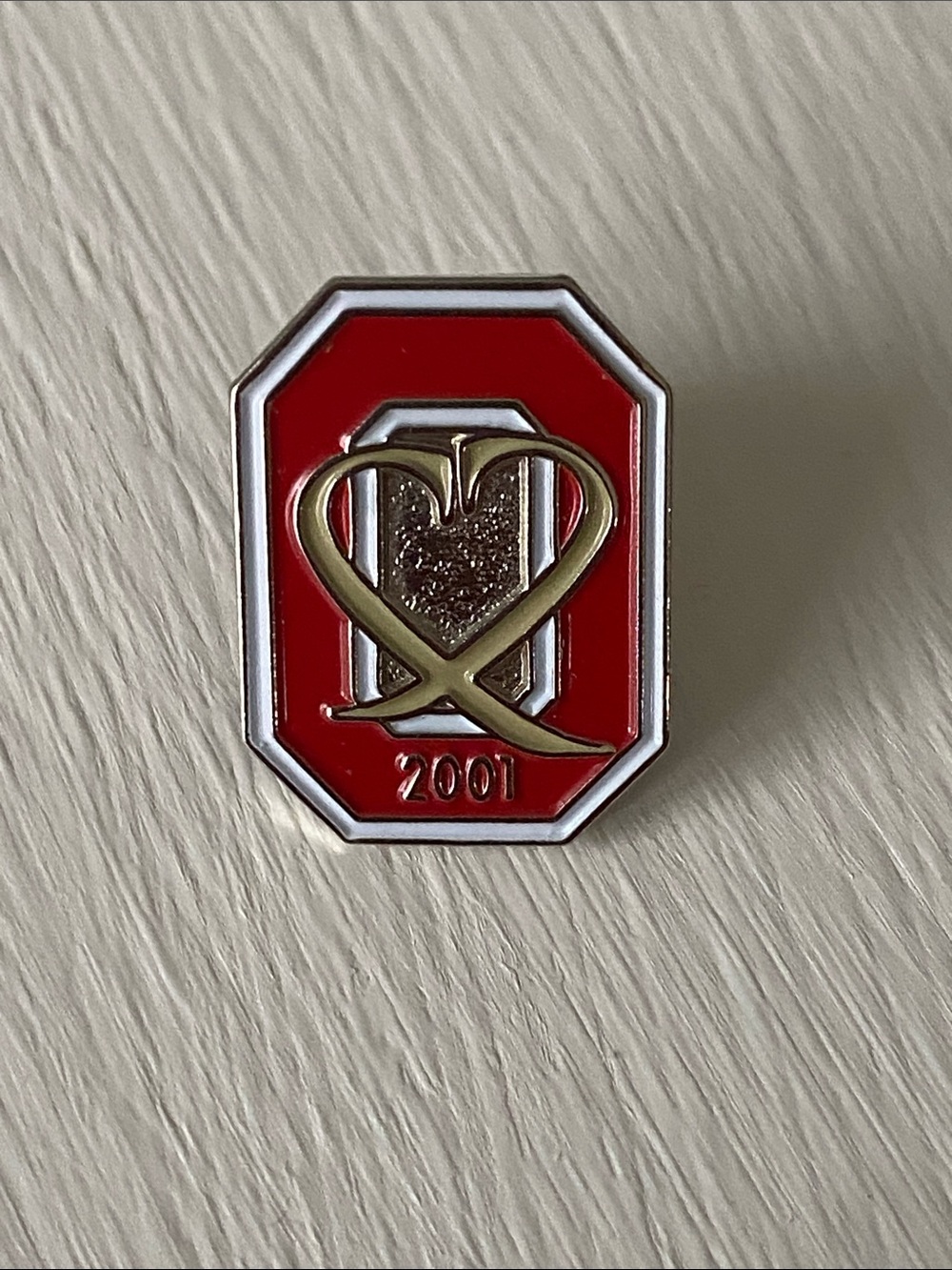 Vintage 2001 Ohio State University Ross Heart Hospital Kroger Block O Enamel Pin